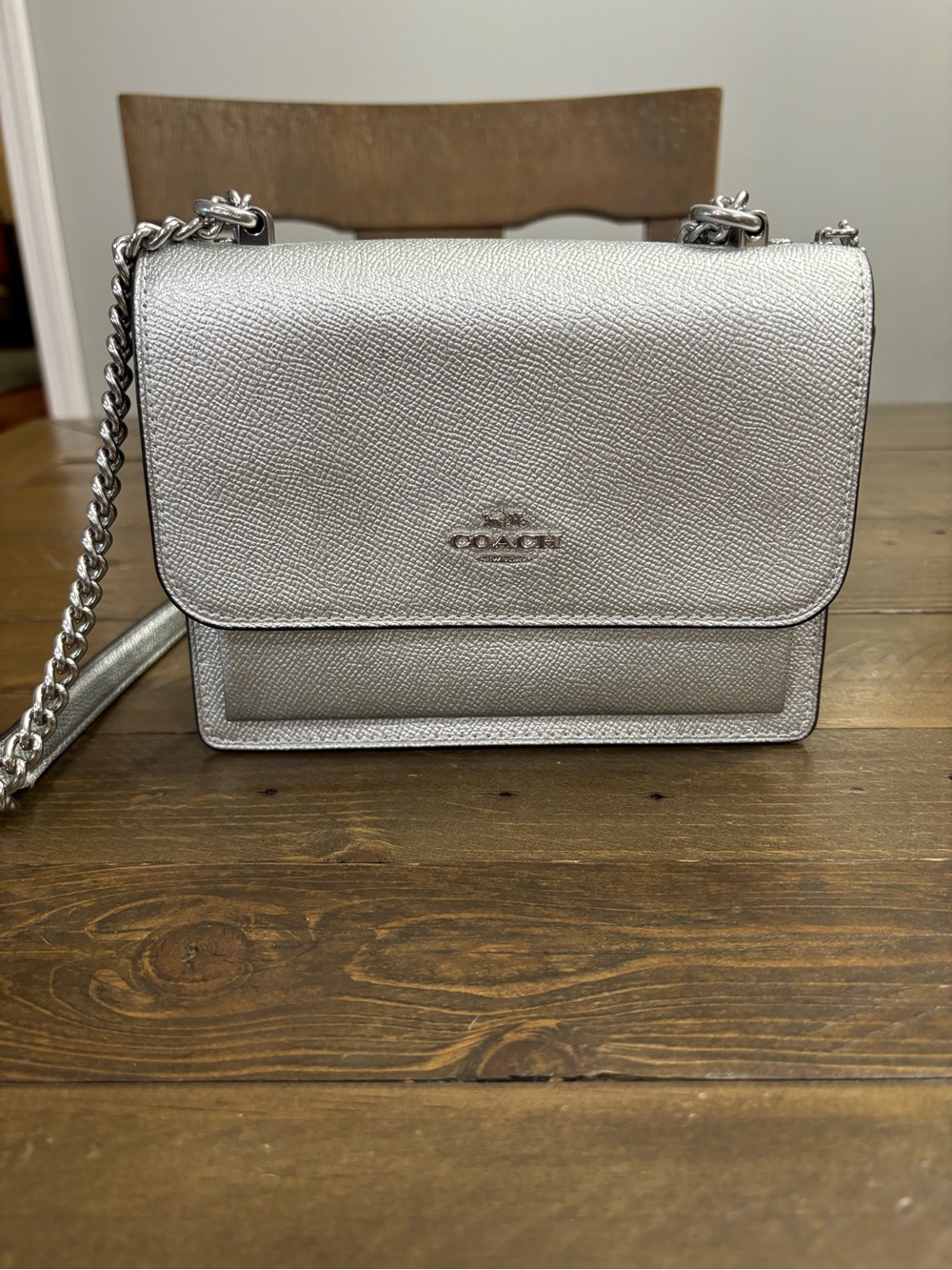 Coach Mini Klare Crossbody in Metallic Silver